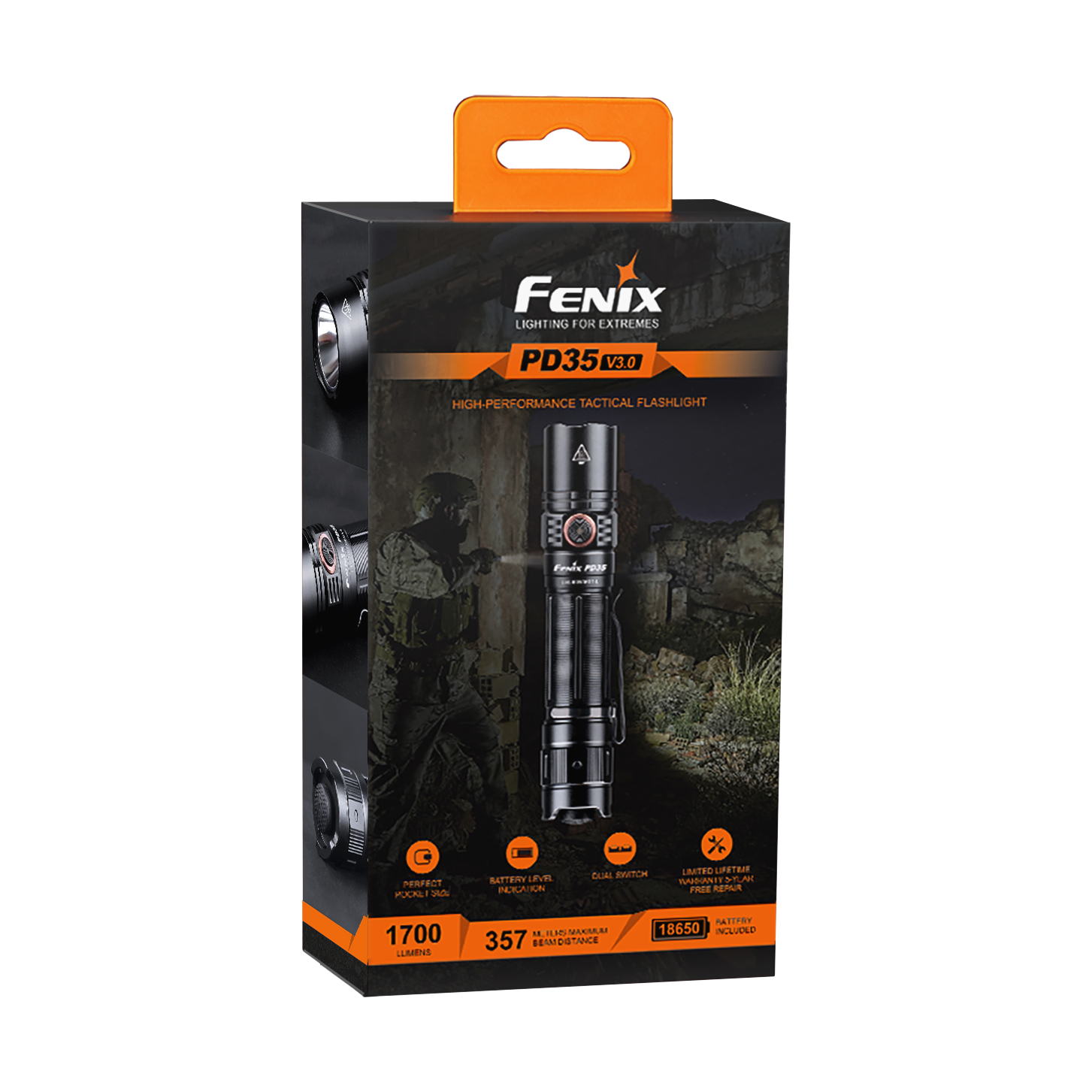 Latarka LED Fenix PD35 V3.0 czarna - obrazek 6