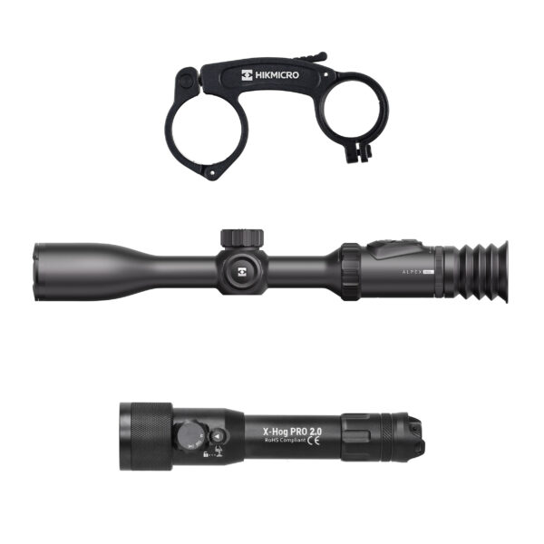 Celownik noktowizyjny Hikmicro Alpex PRO z uchwytem pod IR + iluminator laserowy X-hog Pro v2 940/850 nm
