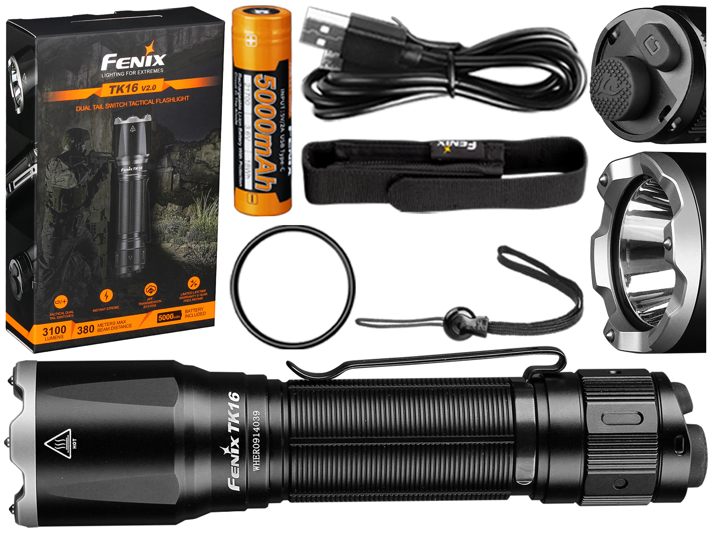 Latarka LED Fenix TK16 V2.0 czarna - obrazek 9
