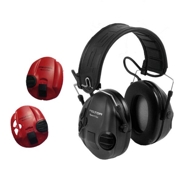 Ochronniki słuchu 3M Peltor SportTac czarno czerwone (MT16H210F)