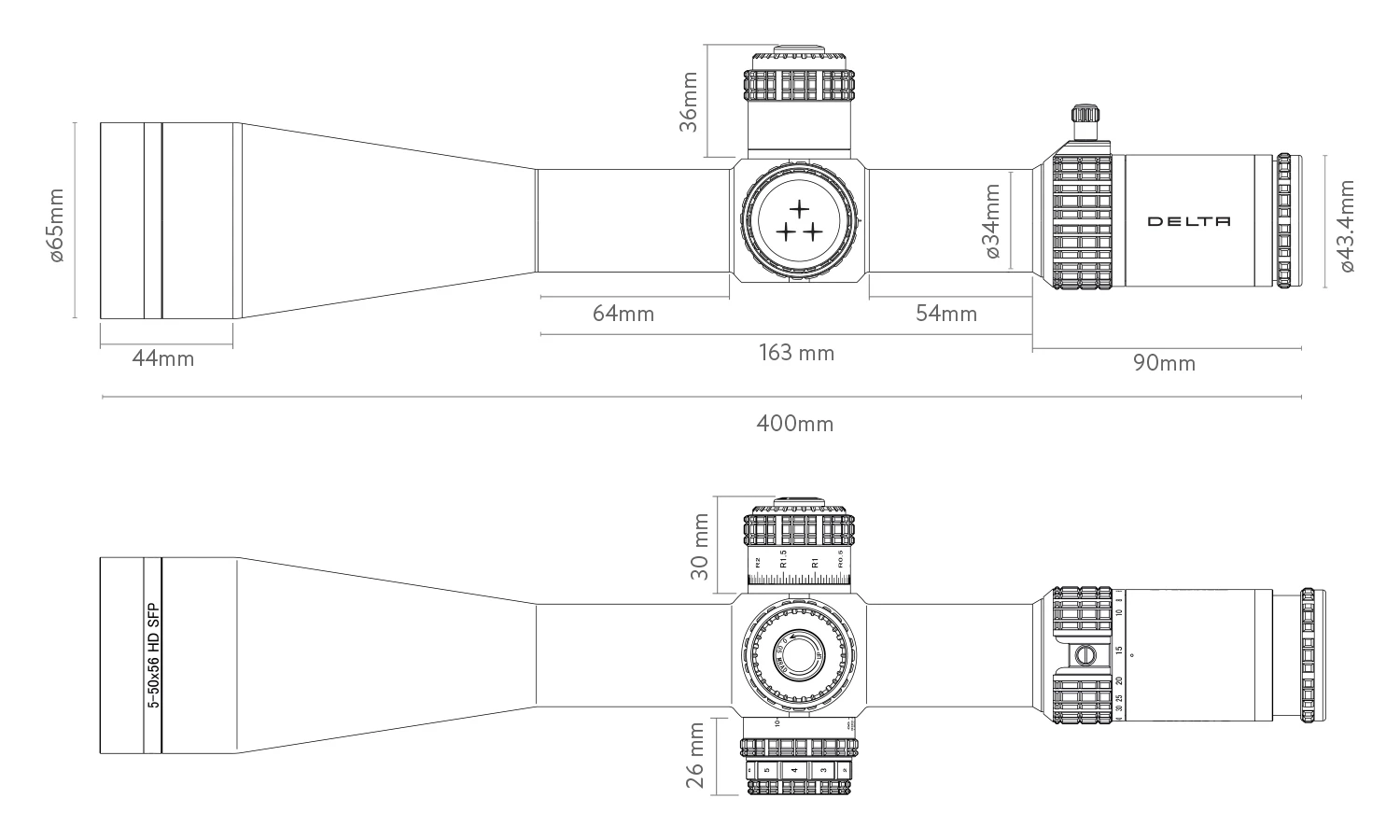 Luneta Delta Optical Stryker HD 5-50x56 SFP DLS-3 - obrazek 6