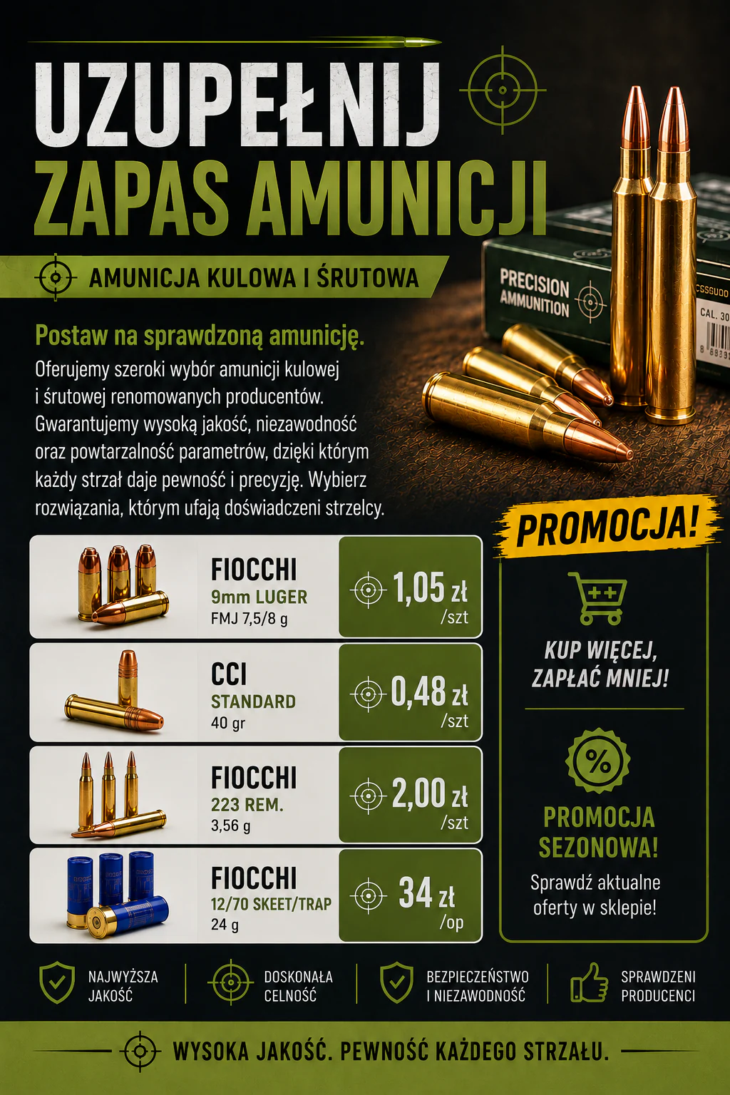 Amunicja kulowa i śrutowa — sprawdź promocje
